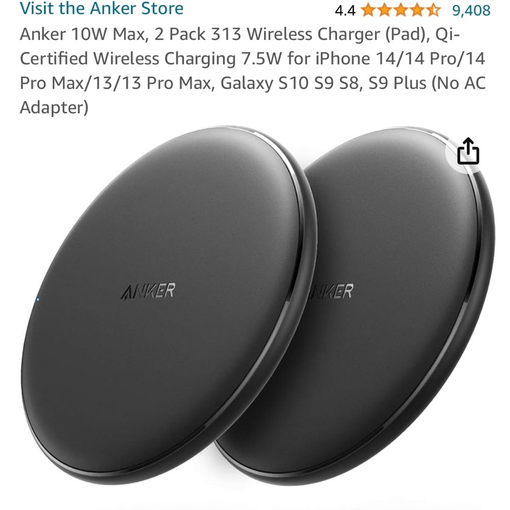 Anker Wireless Charging Pad 2-Pack — Black